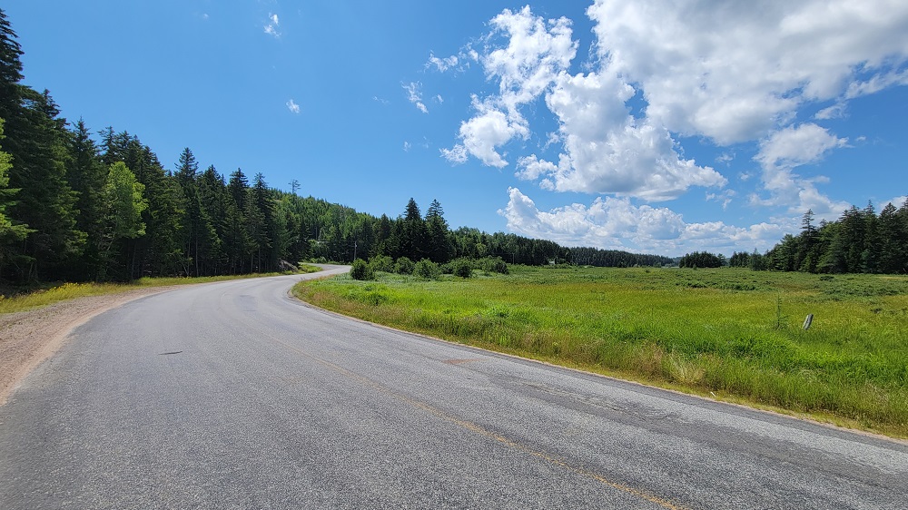 Winding road on Deer Island