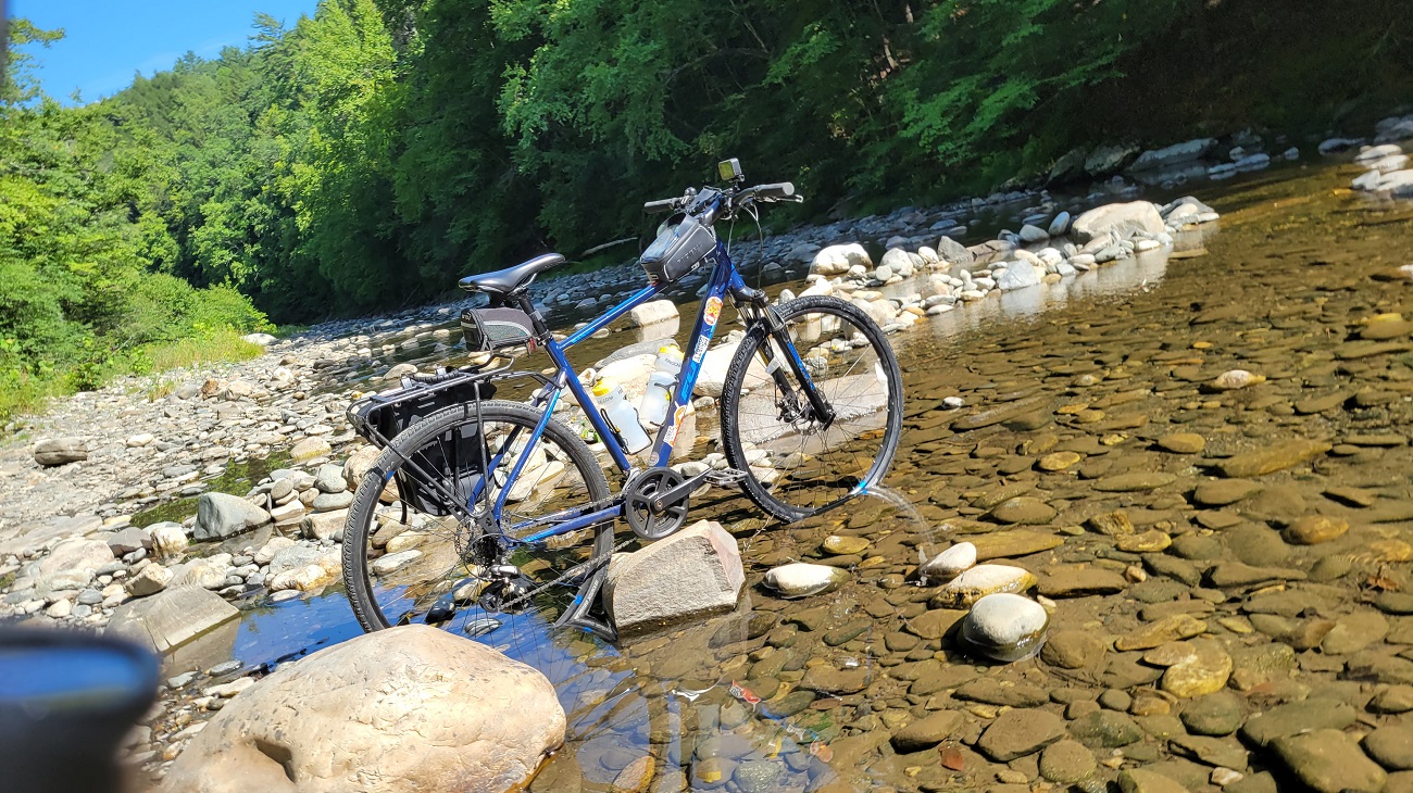 My bike chilling in the Green River