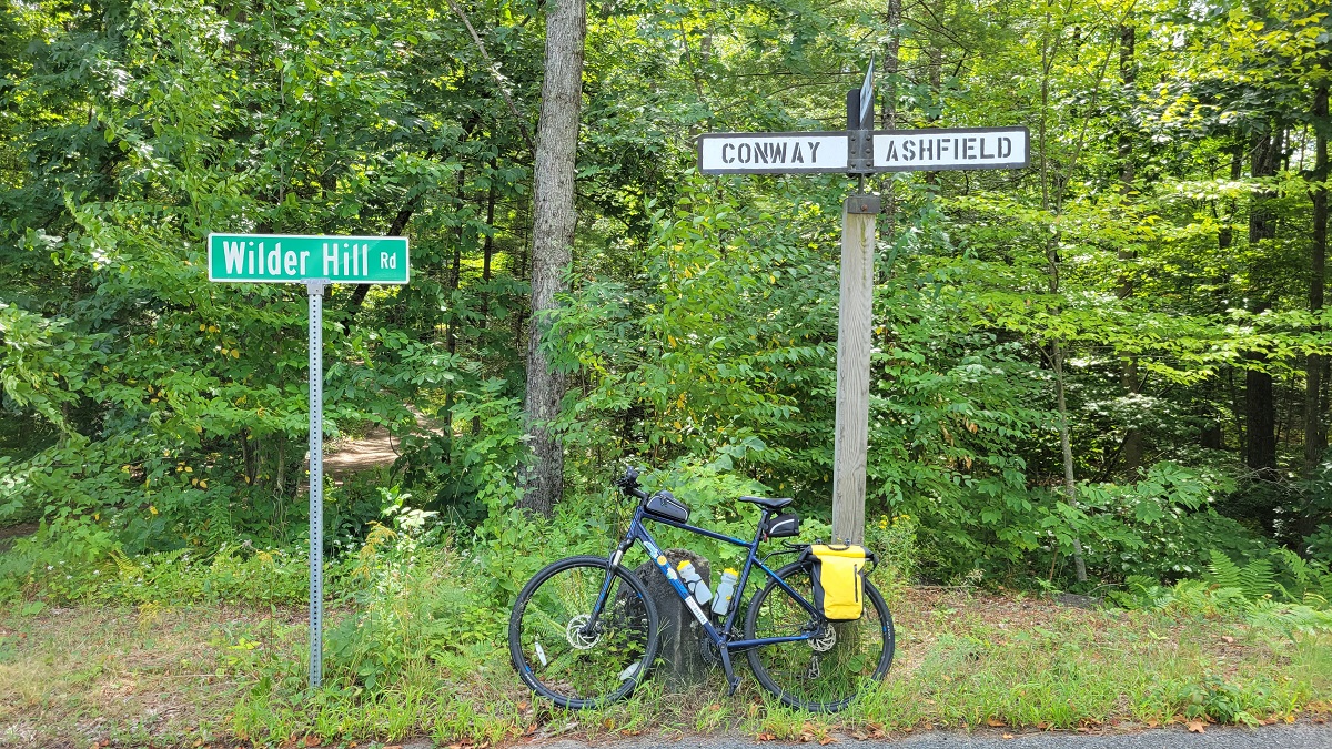 Conway & Ashfield Town-line Sign