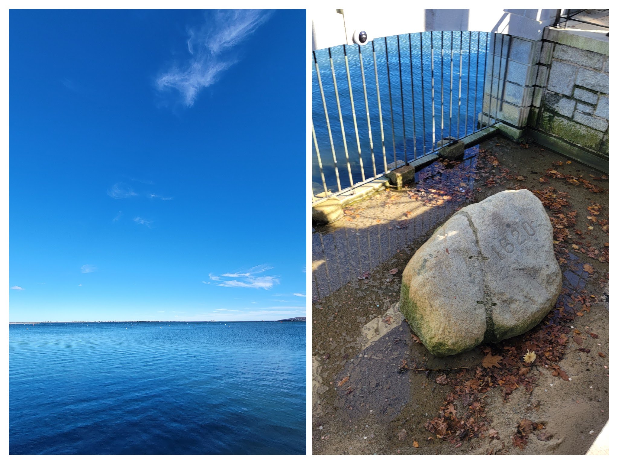 Plymouth Rock, and the absolutely beautiful Cape Cod Bay